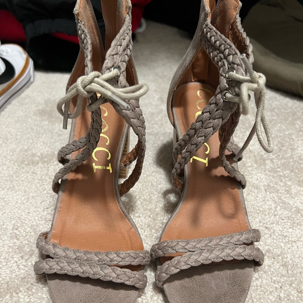 Lace up heels